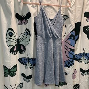 Elegant Glittery Blue Dress